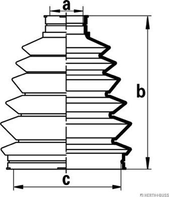 Herth+Buss Jakoparts J2865009 - Пыльник, приводной вал www.autospares.lv