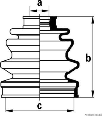 Herth+Buss Jakoparts J2865002 - Пыльник, приводной вал www.autospares.lv