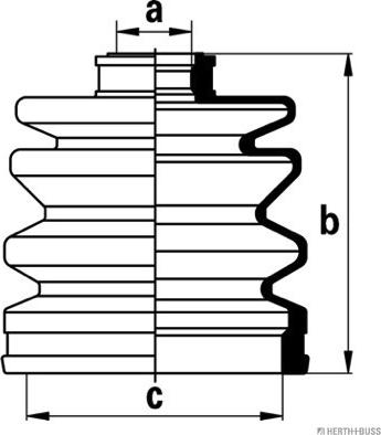 Herth+Buss Jakoparts J2865007 - Пыльник, приводной вал www.autospares.lv