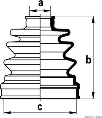 Herth+Buss Jakoparts J2865020 - Пыльник, приводной вал www.autospares.lv