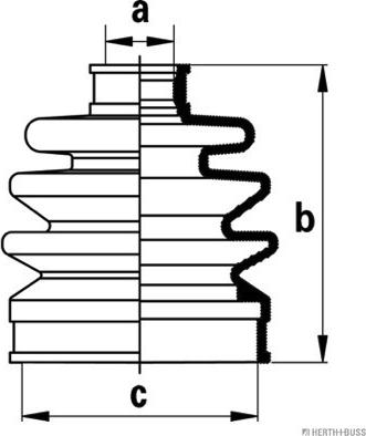 Herth+Buss Jakoparts J2866000 - Пыльник, приводной вал www.autospares.lv