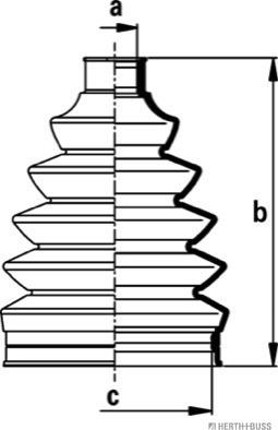 Herth+Buss Jakoparts J2860907 - Пыльник, приводной вал www.autospares.lv