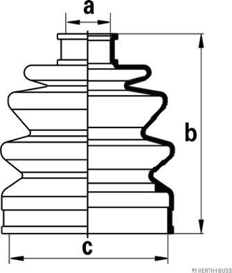 Herth+Buss Jakoparts J2860504 - Bellow, drive shaft www.autospares.lv