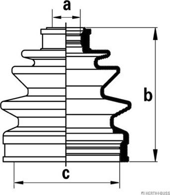 Herth+Buss Jakoparts J2860501 - Пыльник, приводной вал www.autospares.lv