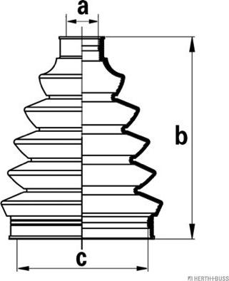 Herth+Buss Jakoparts J2860306 - Bellow, drive shaft www.autospares.lv