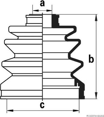 Herth+Buss Jakoparts J2861002 - Bellow, drive shaft www.autospares.lv