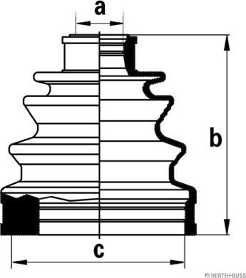 Herth+Buss Jakoparts J2861017 - Пыльник, приводной вал www.autospares.lv