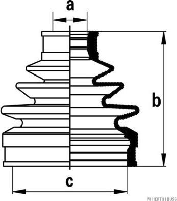 Herth+Buss Jakoparts J2868004 - Пыльник, приводной вал www.autospares.lv