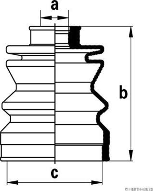 Herth+Buss Jakoparts J2868000 - Пыльник, приводной вал www.autospares.lv