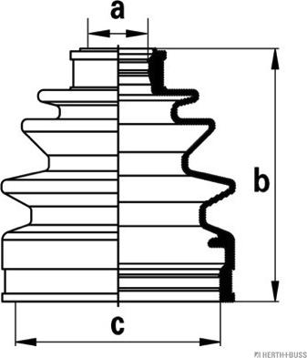 Herth+Buss Jakoparts J2868003 - Bellow, drive shaft www.autospares.lv