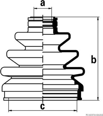 Herth+Buss Jakoparts J2863008 - Bellow, drive shaft www.autospares.lv