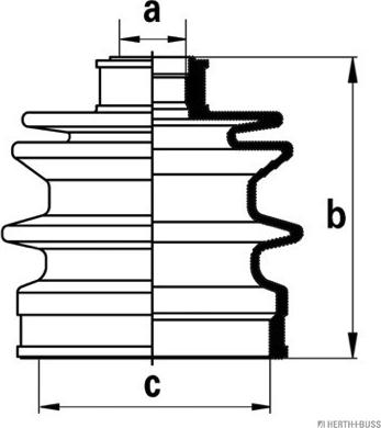 Herth+Buss Jakoparts J2863003 - Bellow, drive shaft www.autospares.lv