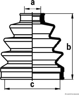 Herth+Buss Jakoparts J2863002 - Bellow, drive shaft www.autospares.lv