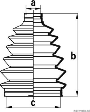 Herth+Buss Jakoparts J2863014 - Bellow, drive shaft www.autospares.lv
