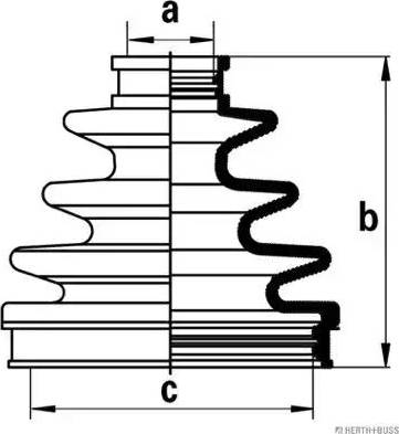 Herth+Buss Jakoparts J2862006 - Пыльник, приводной вал www.autospares.lv