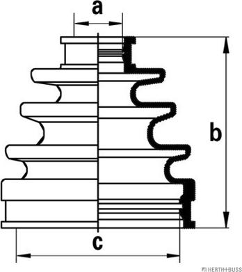 Herth+Buss Jakoparts J2862001 - Bellow, drive shaft www.autospares.lv