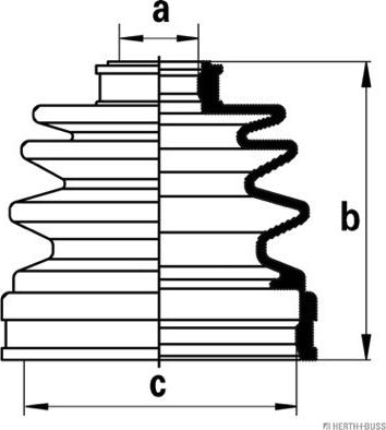 Herth+Buss Jakoparts J2862003 - Пыльник, приводной вал www.autospares.lv