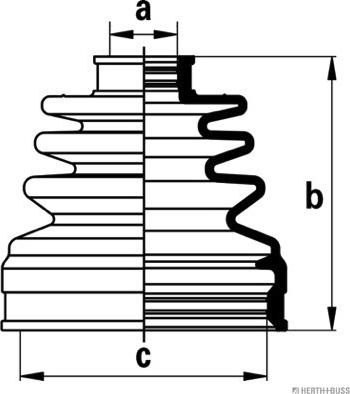Herth+Buss Jakoparts J2884014 - Bellow, drive shaft www.autospares.lv