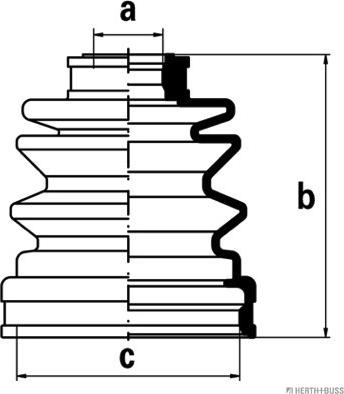 Herth+Buss Jakoparts J2885001 - Пыльник, приводной вал www.autospares.lv