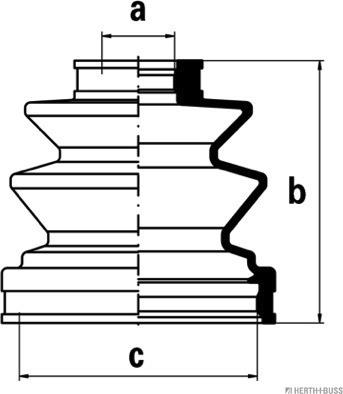 Herth+Buss Jakoparts J2885007 - Пыльник, приводной вал www.autospares.lv