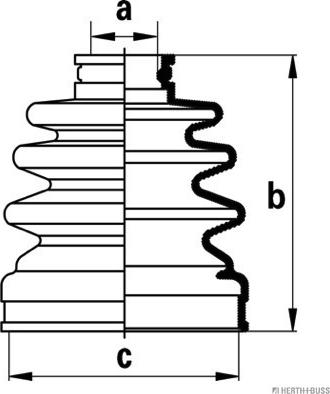 Herth+Buss Jakoparts J2880301 - Пыльник, приводной вал www.autospares.lv