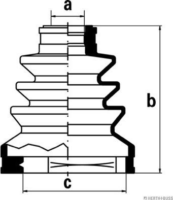 Herth+Buss Jakoparts J2881000 - Пыльник, приводной вал www.autospares.lv