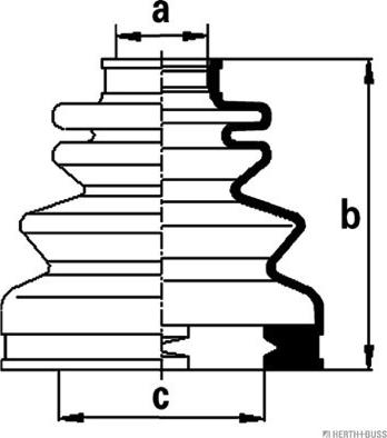 Herth+Buss Jakoparts J2881019 - Пыльник, приводной вал www.autospares.lv
