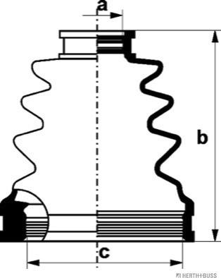 Herth+Buss Jakoparts J2881018 - Пыльник, приводной вал www.autospares.lv