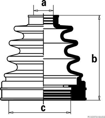 Herth+Buss Jakoparts J2881021 - Bellow, drive shaft www.autospares.lv