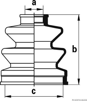 Herth+Buss Jakoparts J2883006 - Пыльник, приводной вал www.autospares.lv