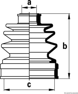 Herth+Buss Jakoparts J2883001 - Bellow, drive shaft www.autospares.lv