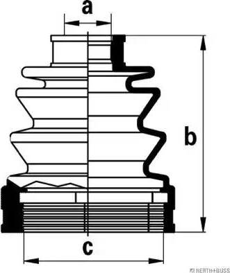 Herth+Buss Jakoparts J2883007 - Пыльник, приводной вал www.autospares.lv