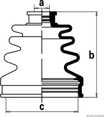 Herth+Buss Jakoparts J2883015 - Пыльник, приводной вал www.autospares.lv