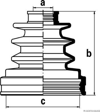 Herth+Buss Jakoparts J2882009 - Пыльник, приводной вал www.autospares.lv