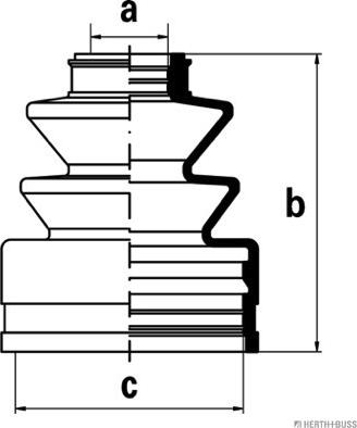 Herth+Buss Jakoparts J2882002 - Пыльник, приводной вал www.autospares.lv