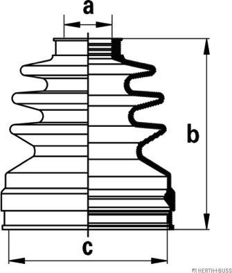 Herth+Buss Jakoparts J2882019 - Пыльник, приводной вал www.autospares.lv