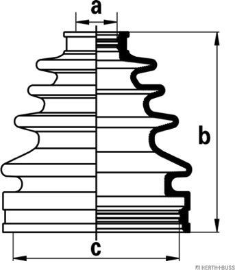 Herth+Buss Jakoparts J2882011 - Bellow, drive shaft www.autospares.lv