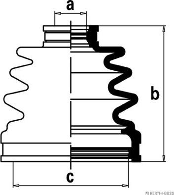 Herth+Buss Jakoparts J2887012 - Bellow, drive shaft www.autospares.lv