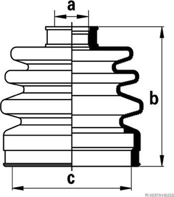 Herth+Buss Jakoparts J2874000 - Пыльник, приводной вал www.autospares.lv