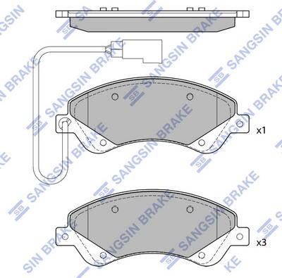 Hi-Q SP4403 - Bremžu uzliku kompl., Disku bremzes www.autospares.lv