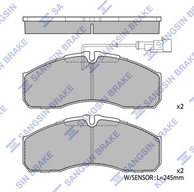 Hi-Q SP4416A - Тормозные колодки, дисковые, комплект www.autospares.lv