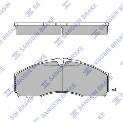 Hi-Q SP4416 - Тормозные колодки, дисковые, комплект www.autospares.lv