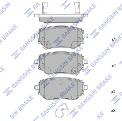 Hi-Q SP4554 - Bremžu uzliku kompl., Disku bremzes autospares.lv