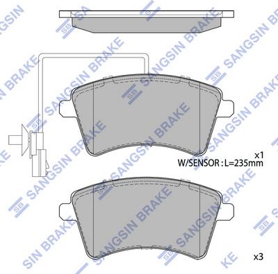 Hi-Q SP4059A - Тормозные колодки, дисковые, комплект www.autospares.lv