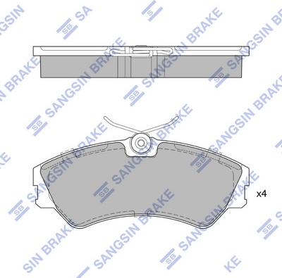 Hi-Q SP4053 - Тормозные колодки, дисковые, комплект www.autospares.lv