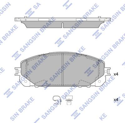 Hi-Q SP4008 - Bremžu uzliku kompl., Disku bremzes autospares.lv