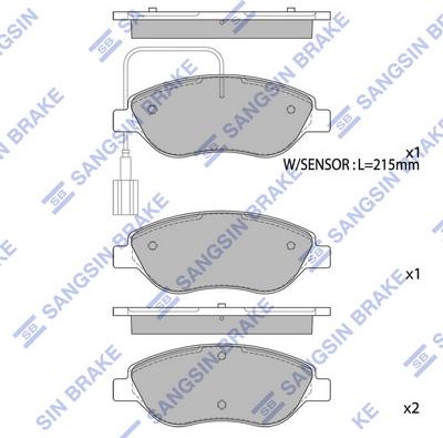 Hi-Q SP4083 - Bremžu uzliku kompl., Disku bremzes www.autospares.lv