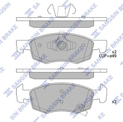 Hi-Q SP4195 - Bremžu uzliku kompl., Disku bremzes www.autospares.lv