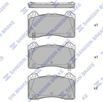 Hi-Q SP4152 - Bremžu uzliku kompl., Disku bremzes autospares.lv