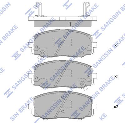 Hi-Q SP4106 - Тормозные колодки, дисковые, комплект www.autospares.lv